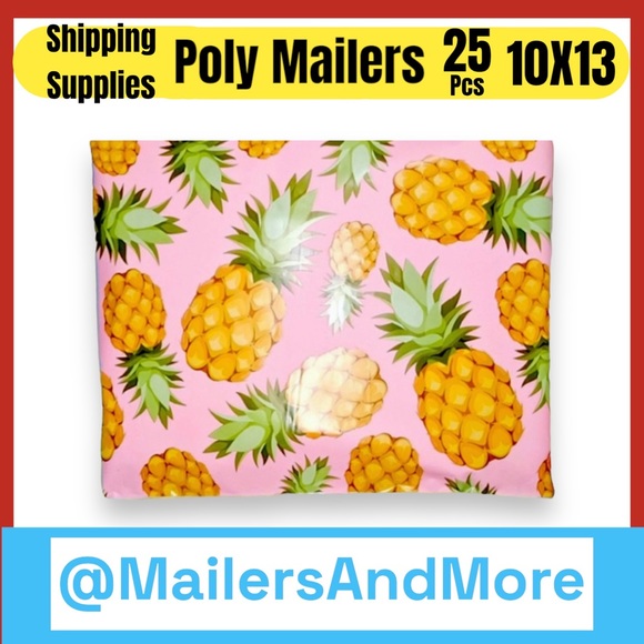 25 10X13 Poly Mailers Pineapple PRICE IS FIRM - Picture 2 of 13